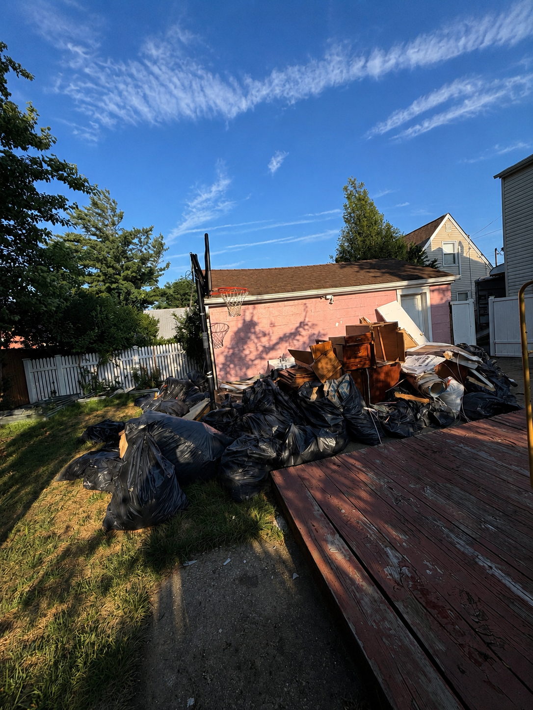 Before cleanout — Yard Cleanout · Valley Stream