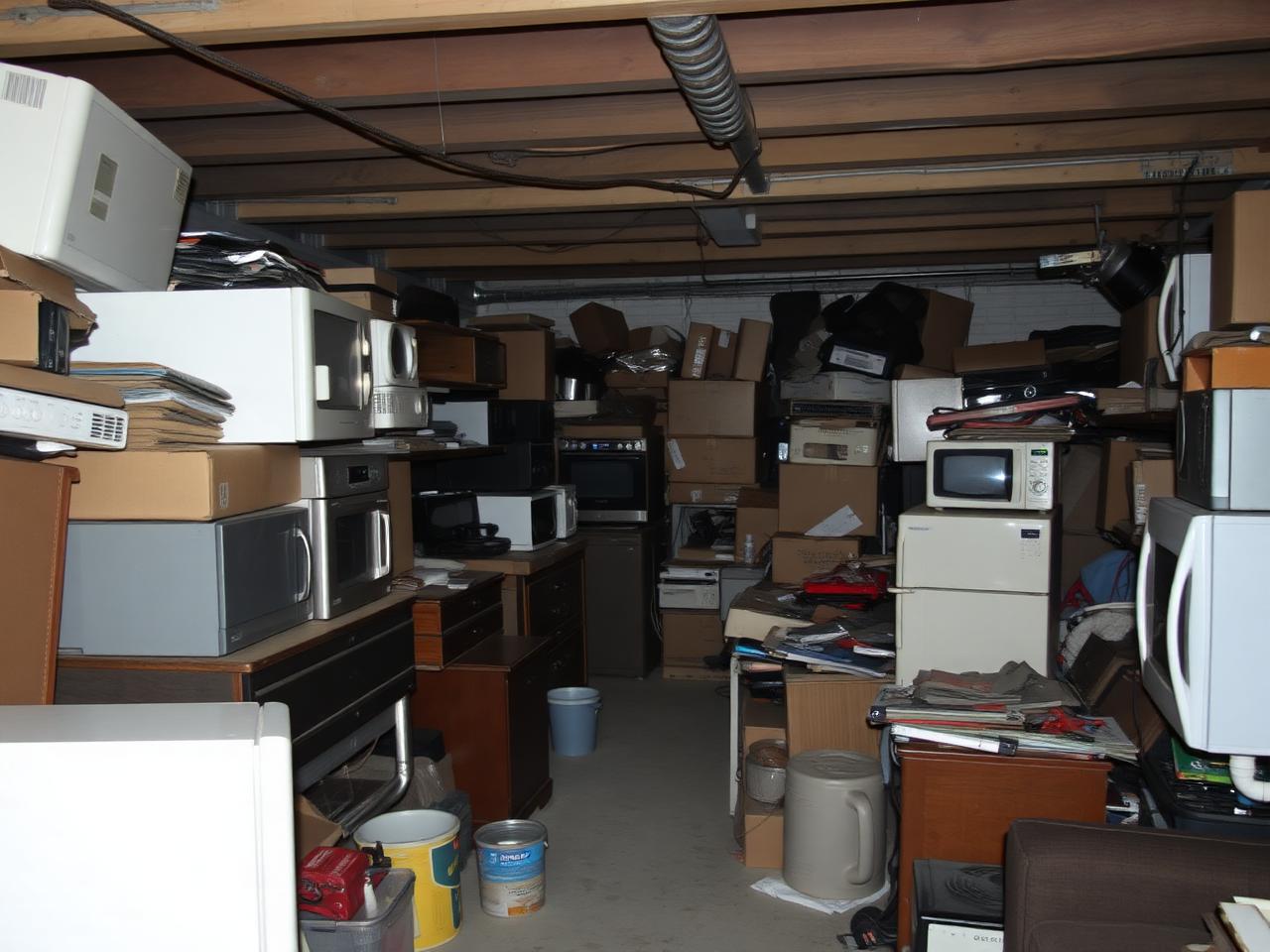 Before cleanout — Basement Cleanout · Bayside